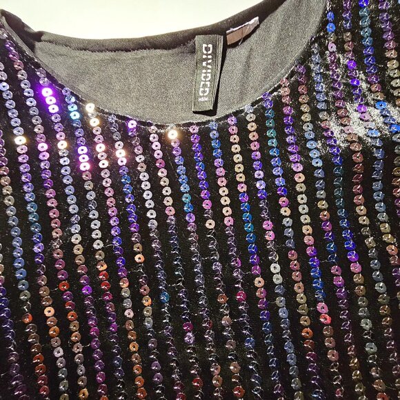 Divided H&M Black Velvet & Sequin Top - Picture 3 of 14